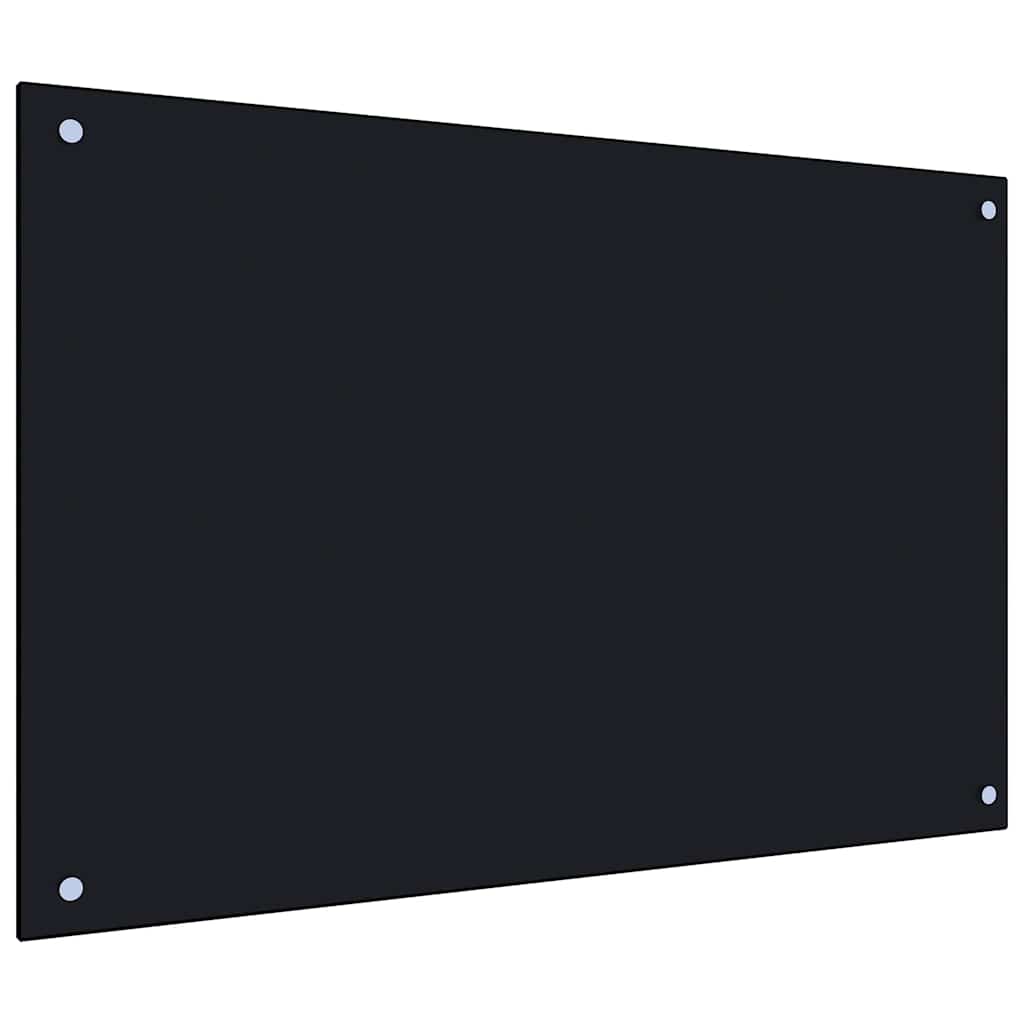 stænkplade 90x60 cm hærdet glas sort
