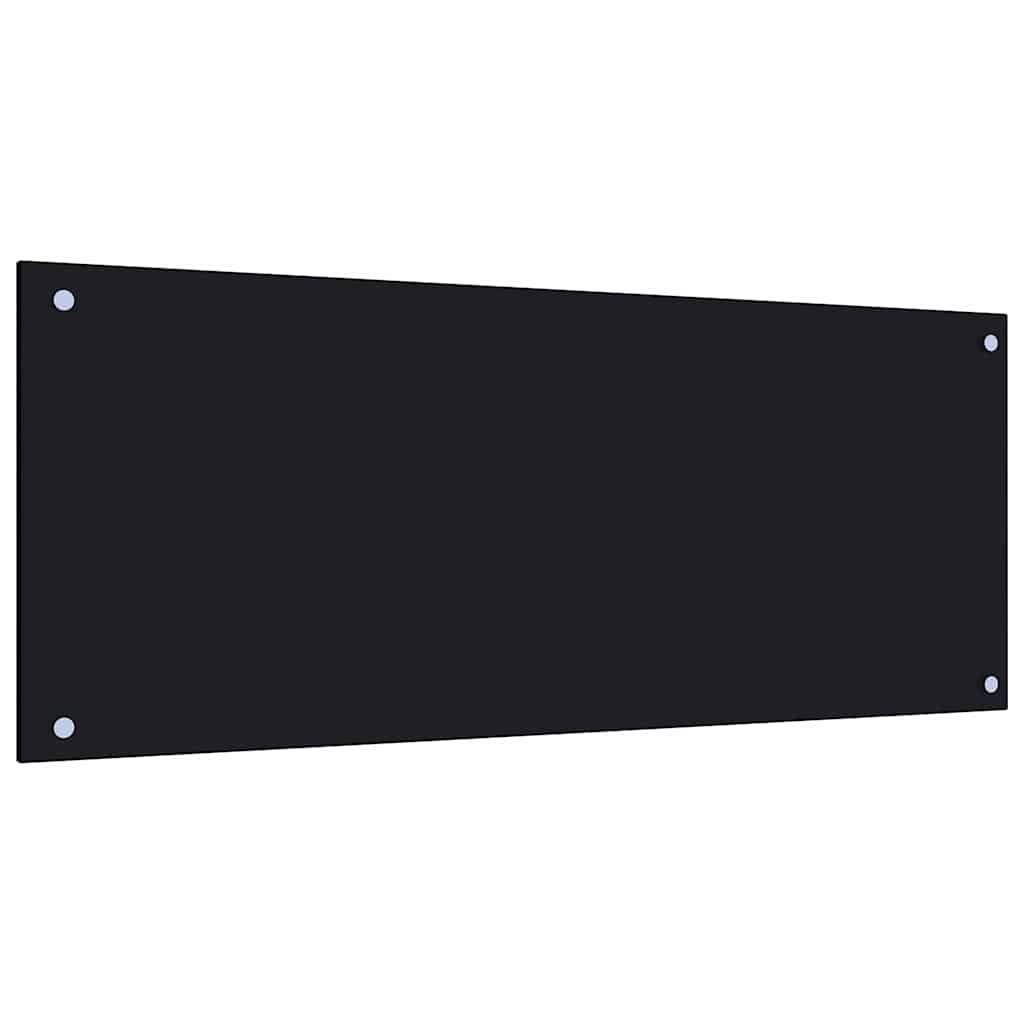 stænkplade 100x40 cm hærdet glas sort