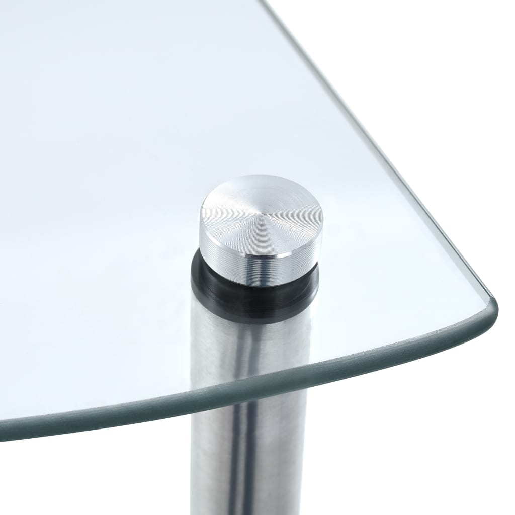 reol 4 hylder 30x30x100 cm hærdet glas transparent
