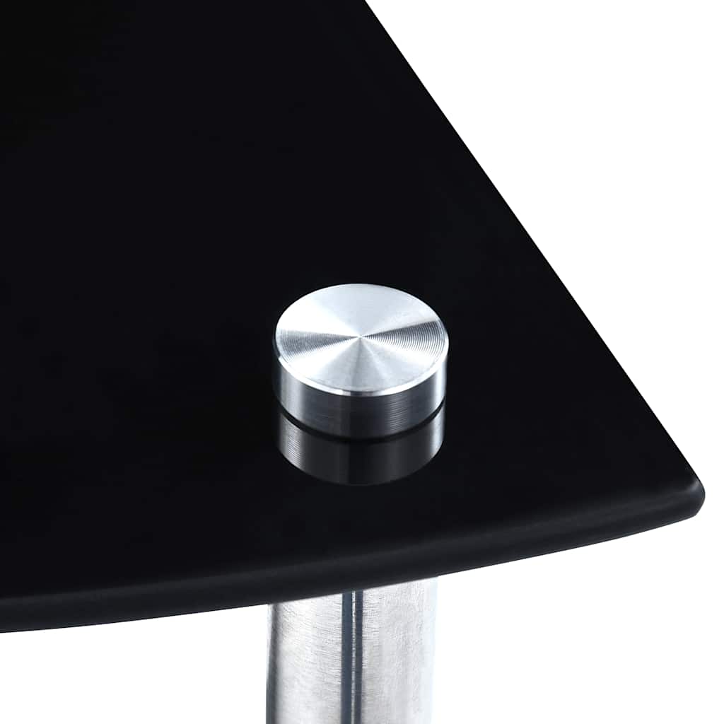 reol 3 hylder 30x30x67 cm hærdet glas sort