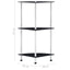 reol 3 hylder 30x30x67 cm hærdet glas sort