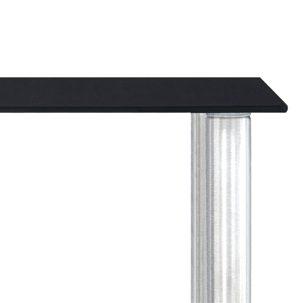 køkkenreol 45x16x26 cm hærdet glas sort