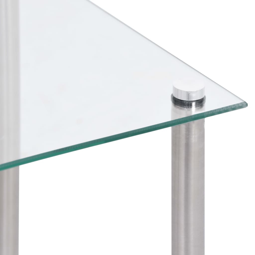 indskudsbordssæt 3 stk. hærdet glas transparent