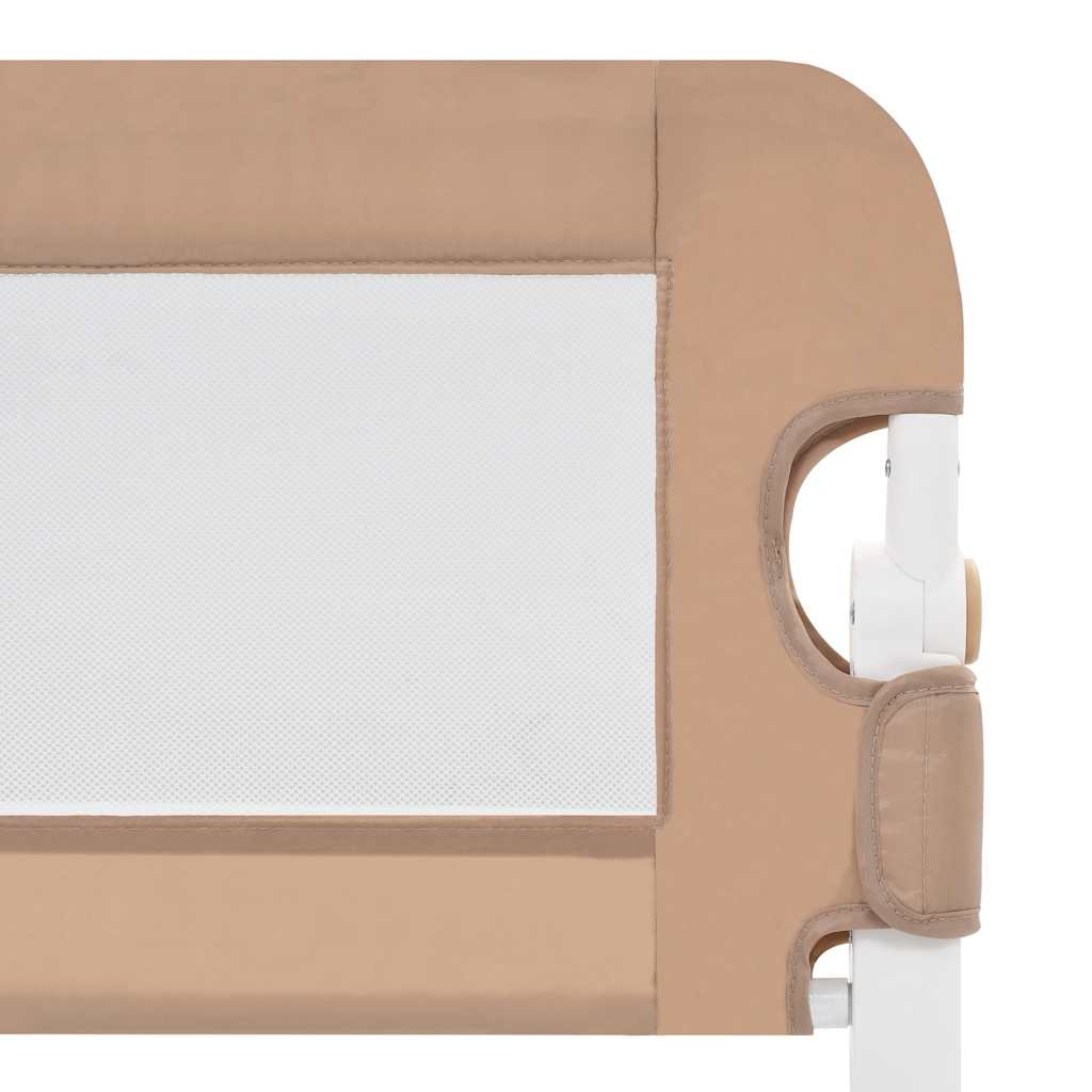 sengegelænder til barneseng 150 x 42 cm polyester gråbrun