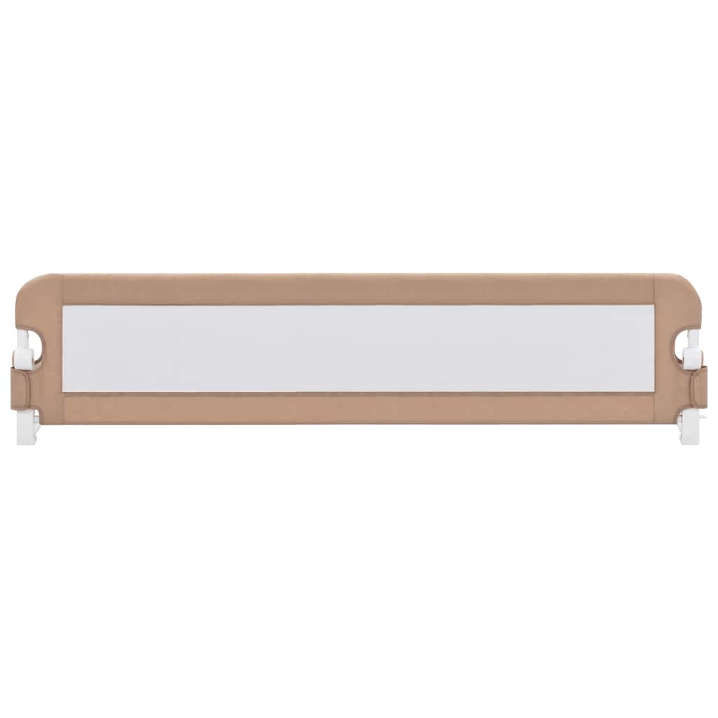 sengegelænder til barneseng 180 x 42 cm polyester gråbrun