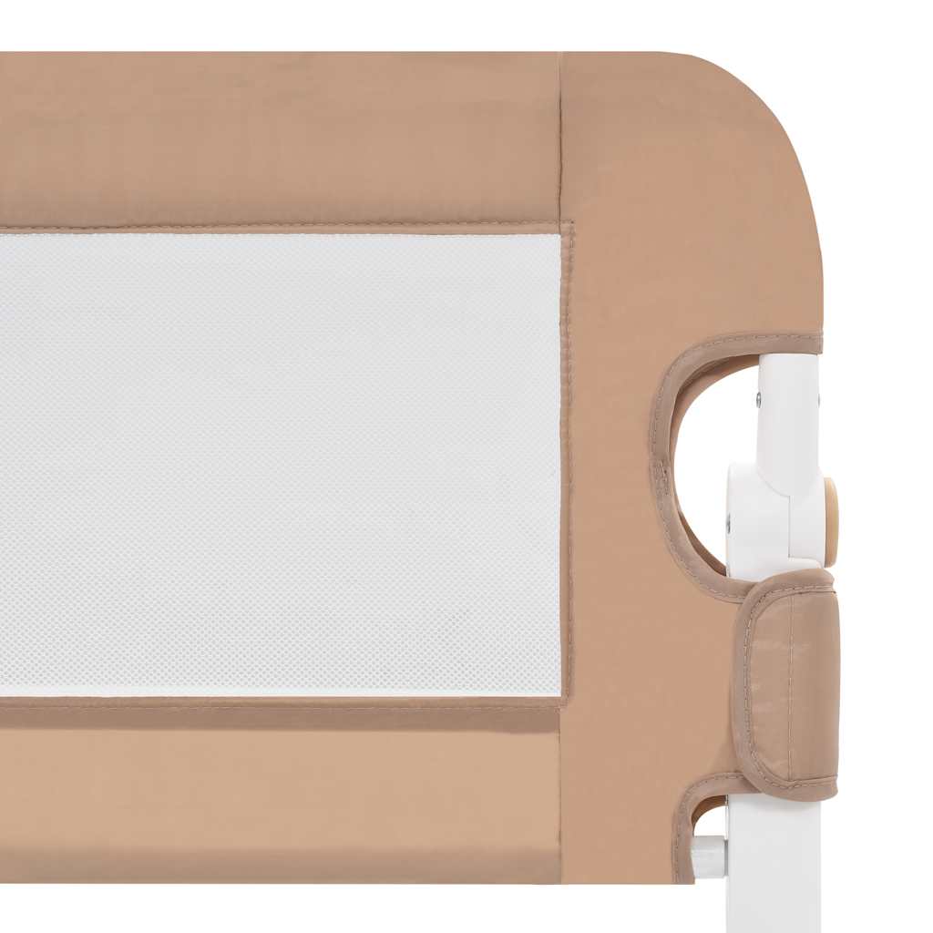 sengegelænder til barneseng 180 x 42 cm polyester gråbrun