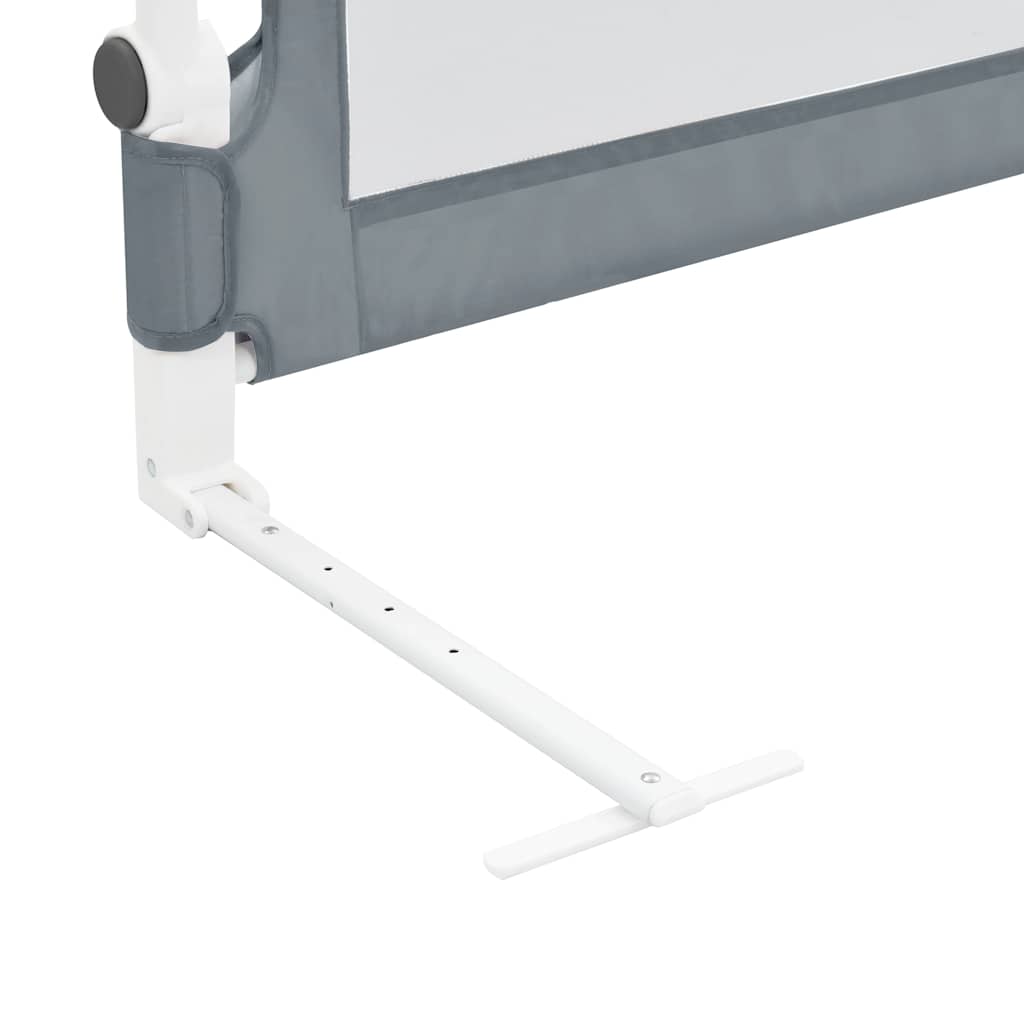 sengegelænder til barneseng 120 x 42 cm polyester grå