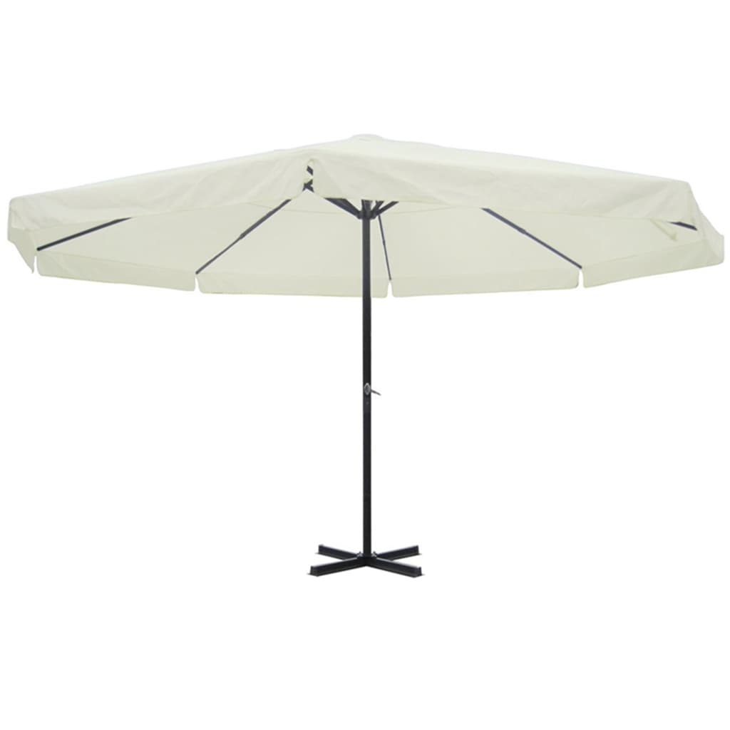 parasol 500 cm aluminium hvid