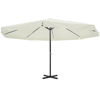 parasol 500 cm aluminium hvid