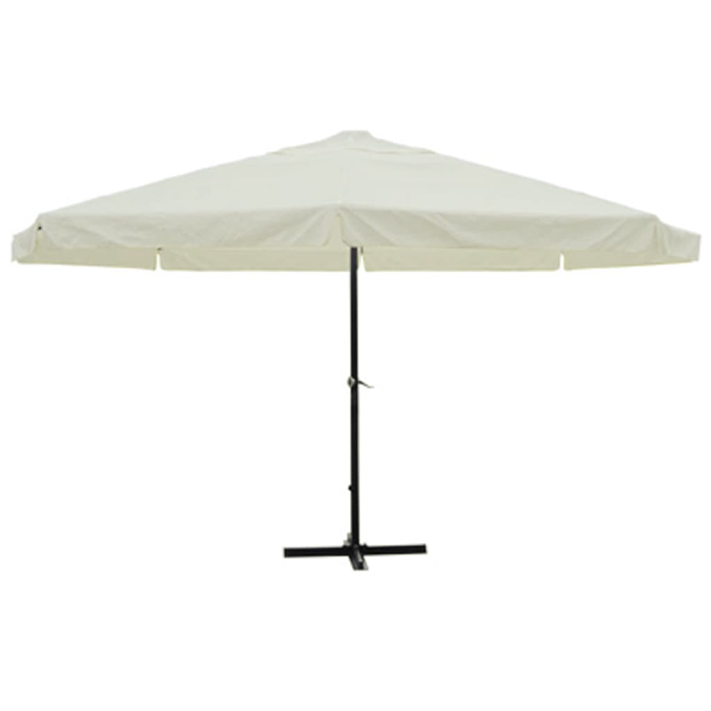 parasol 500 cm aluminium hvid