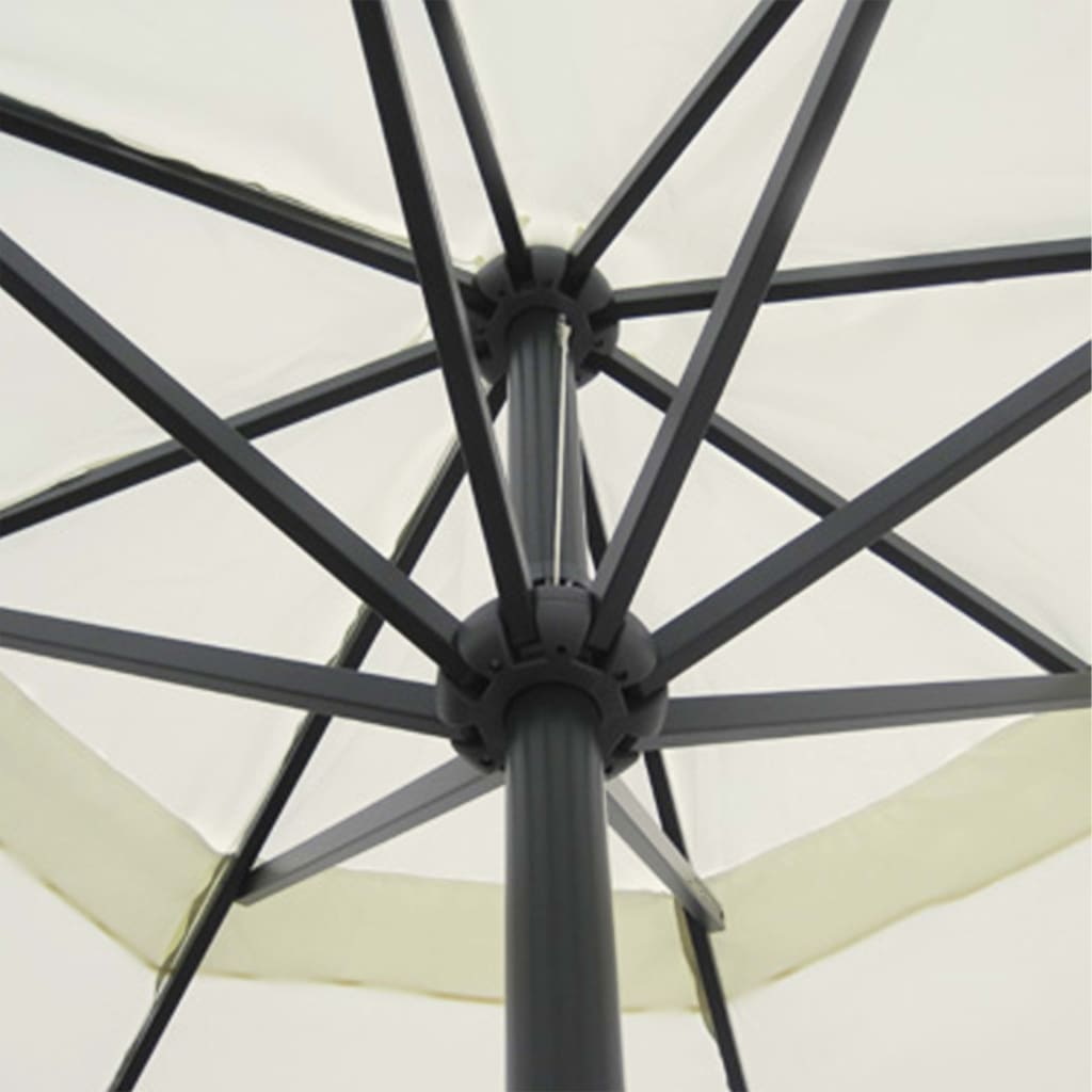 parasol 500 cm aluminium hvid