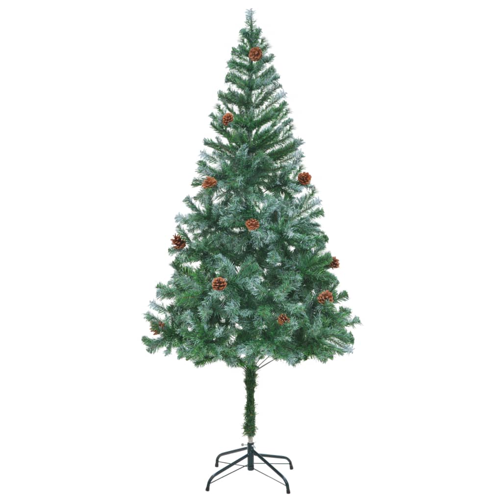 kunstigt juletræ med grankogler 180 cm
