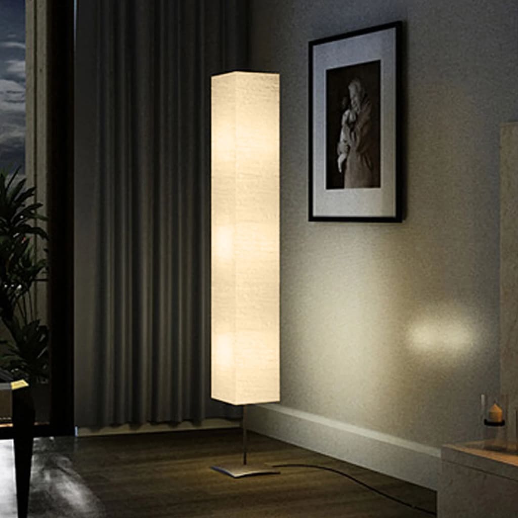 standerlampe med stålfod 170 cm beige