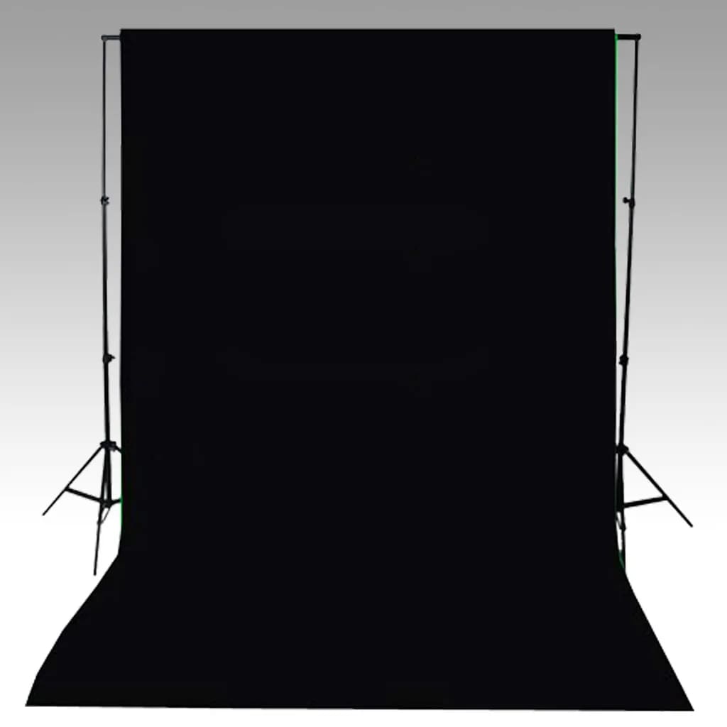 fotobaggrund uden stativ 600x300 cm bomuld sort