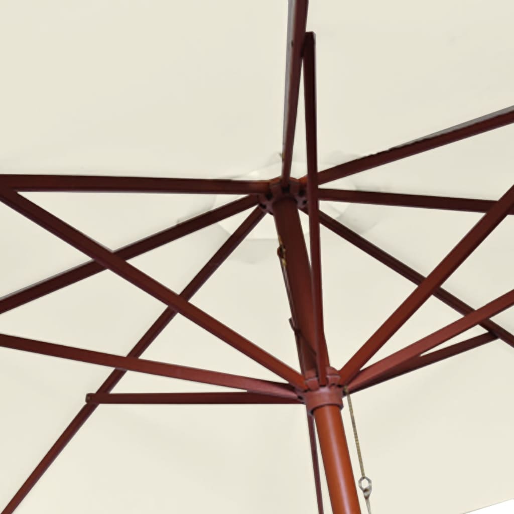 parasol 300x258 cm sandhvid