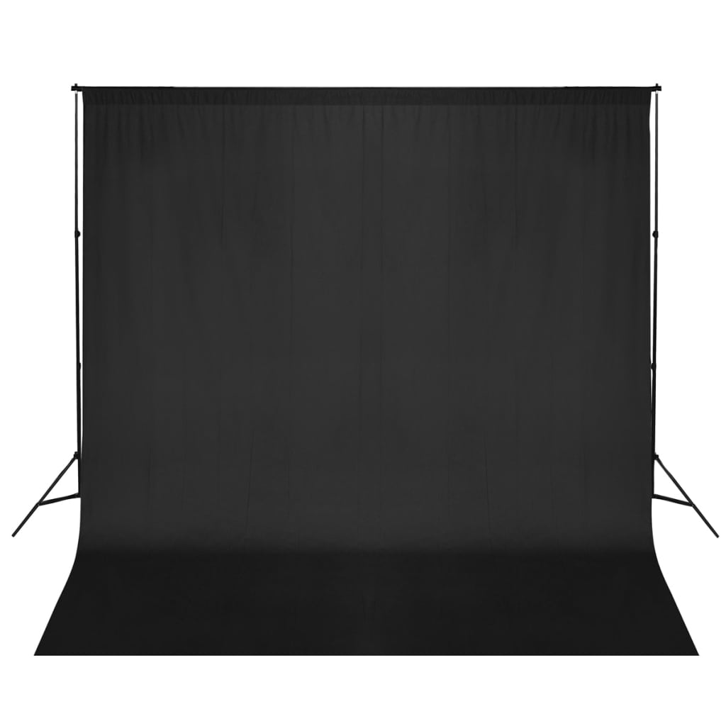 stativsystem til fotobaggrund 600 x 300 cm sort