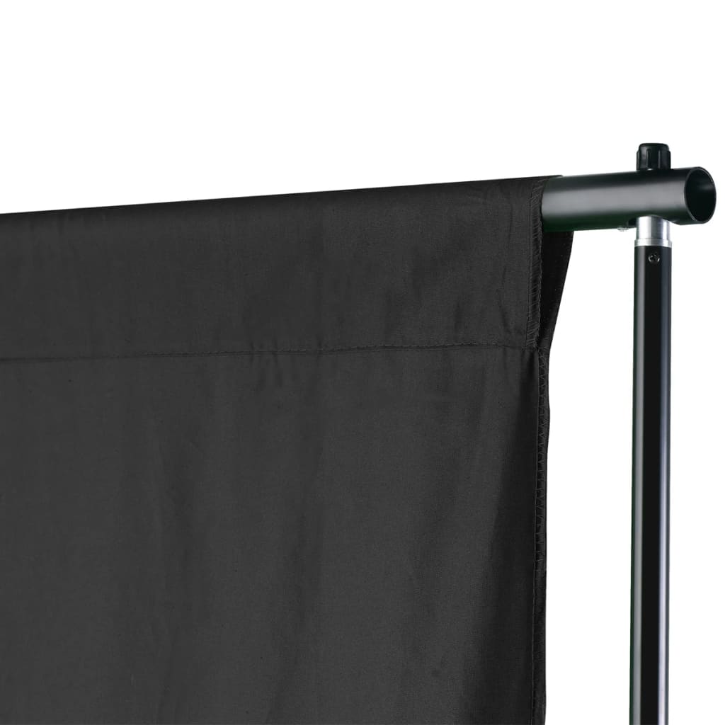 stativsystem til fotobaggrund 600 x 300 cm sort