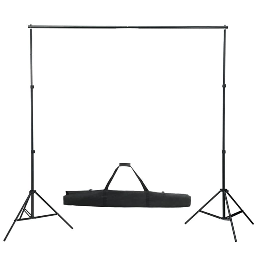 stativsystem til fotobaggrund 600 x 300 cm sort