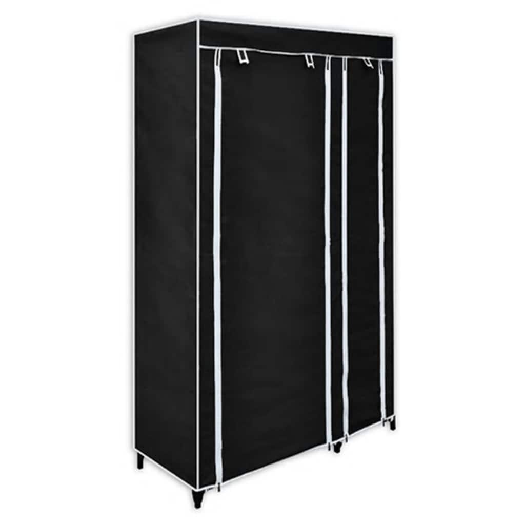 foldeklædeskab 110 x 45 x 175 cm sort