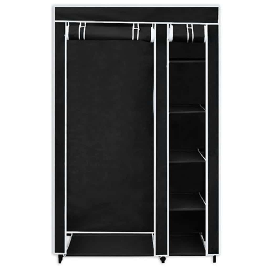 foldeklædeskab 110 x 45 x 175 cm sort