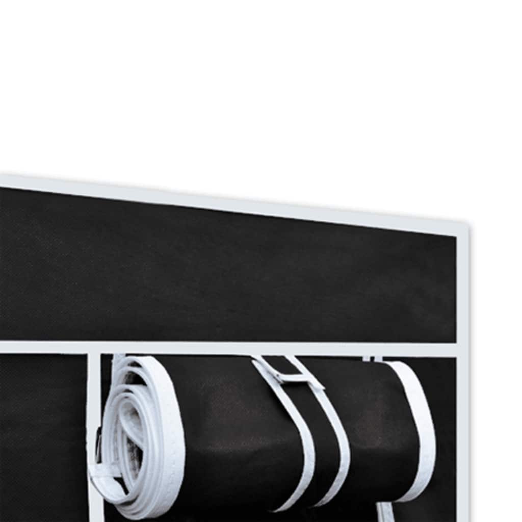 foldeklædeskab 110 x 45 x 175 cm sort