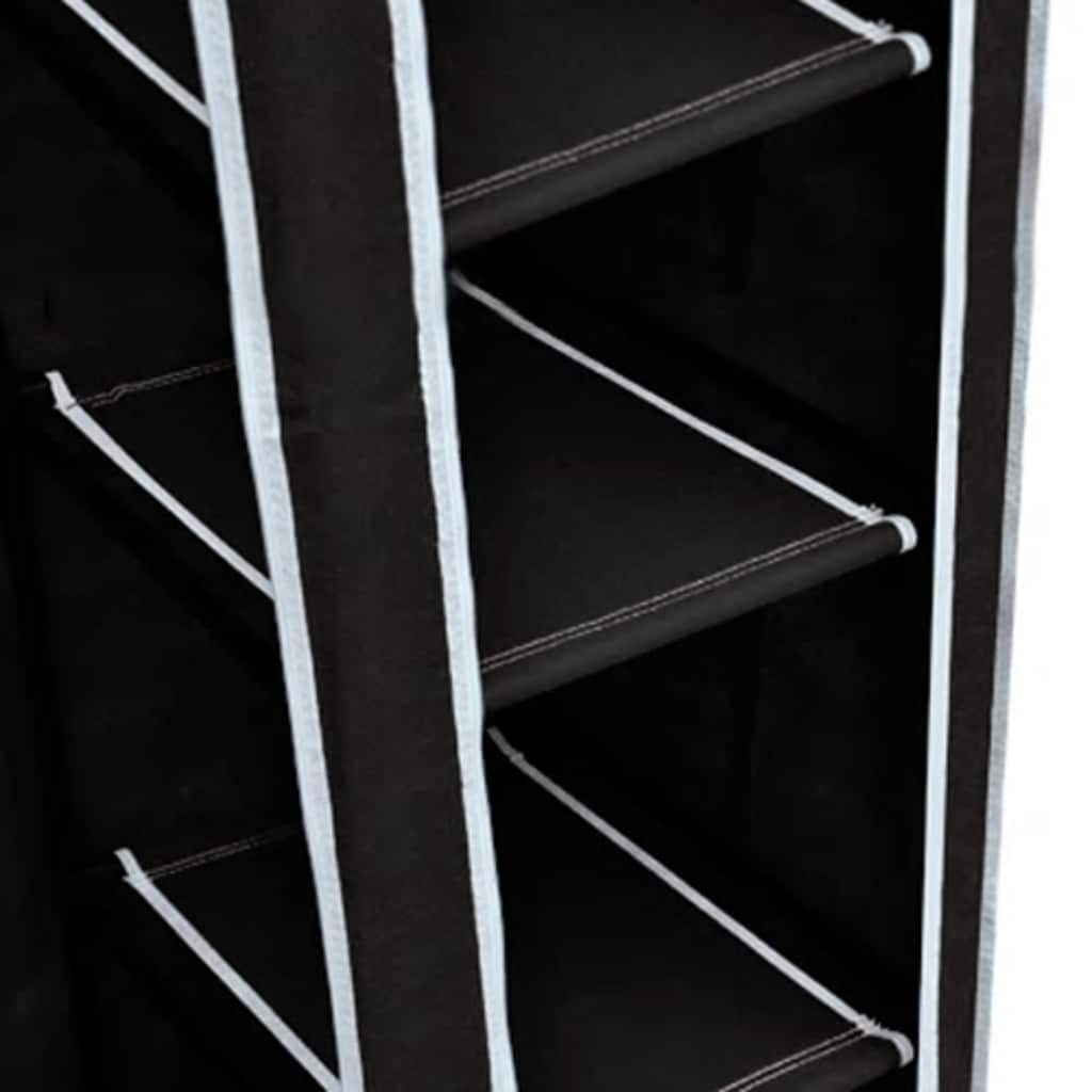 foldeklædeskab 110 x 45 x 175 cm sort