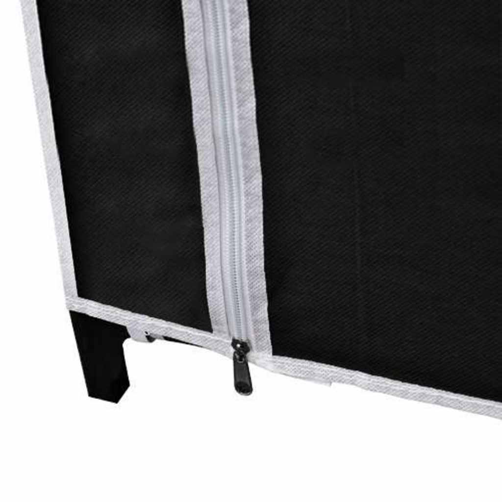 foldeklædeskab 110 x 45 x 175 cm sort