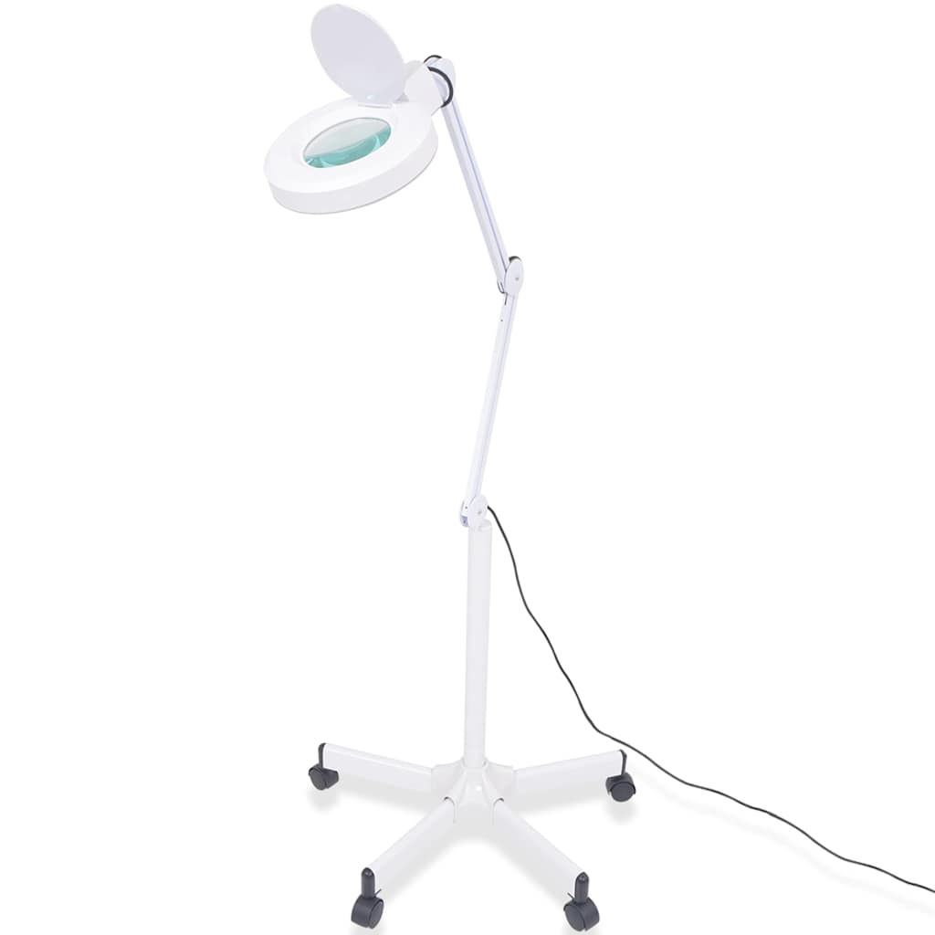 opretstående forstørrelsesglas med lampe