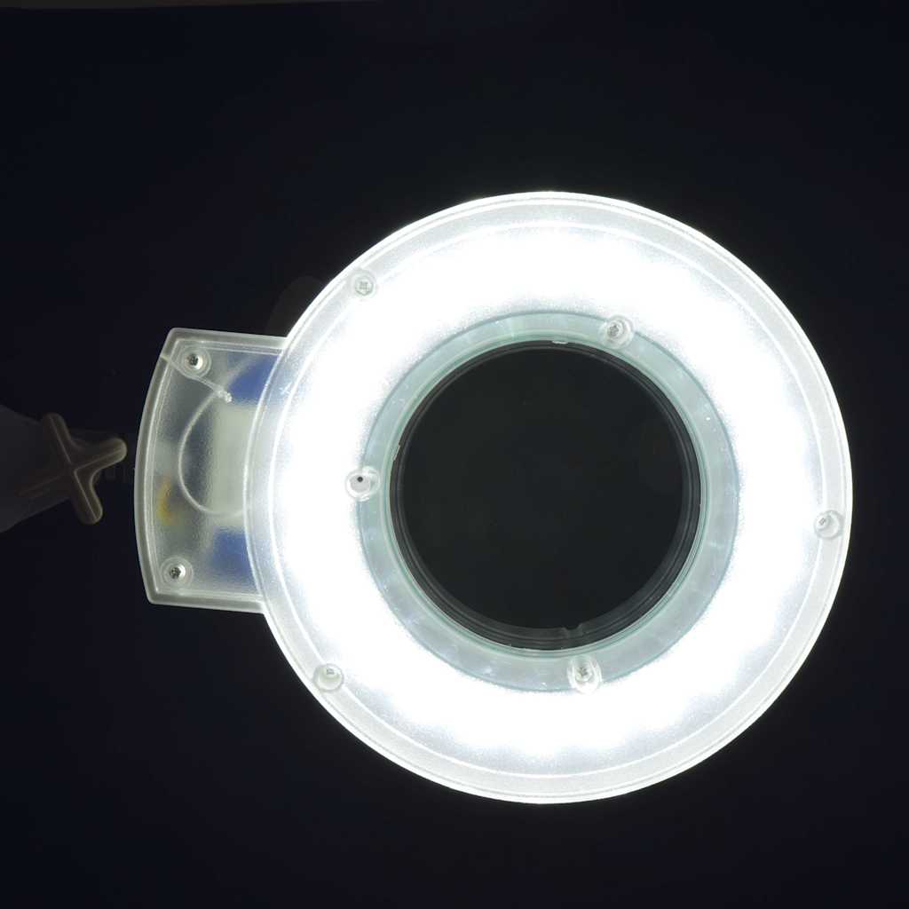 opretstående forstørrelsesglas med lampe