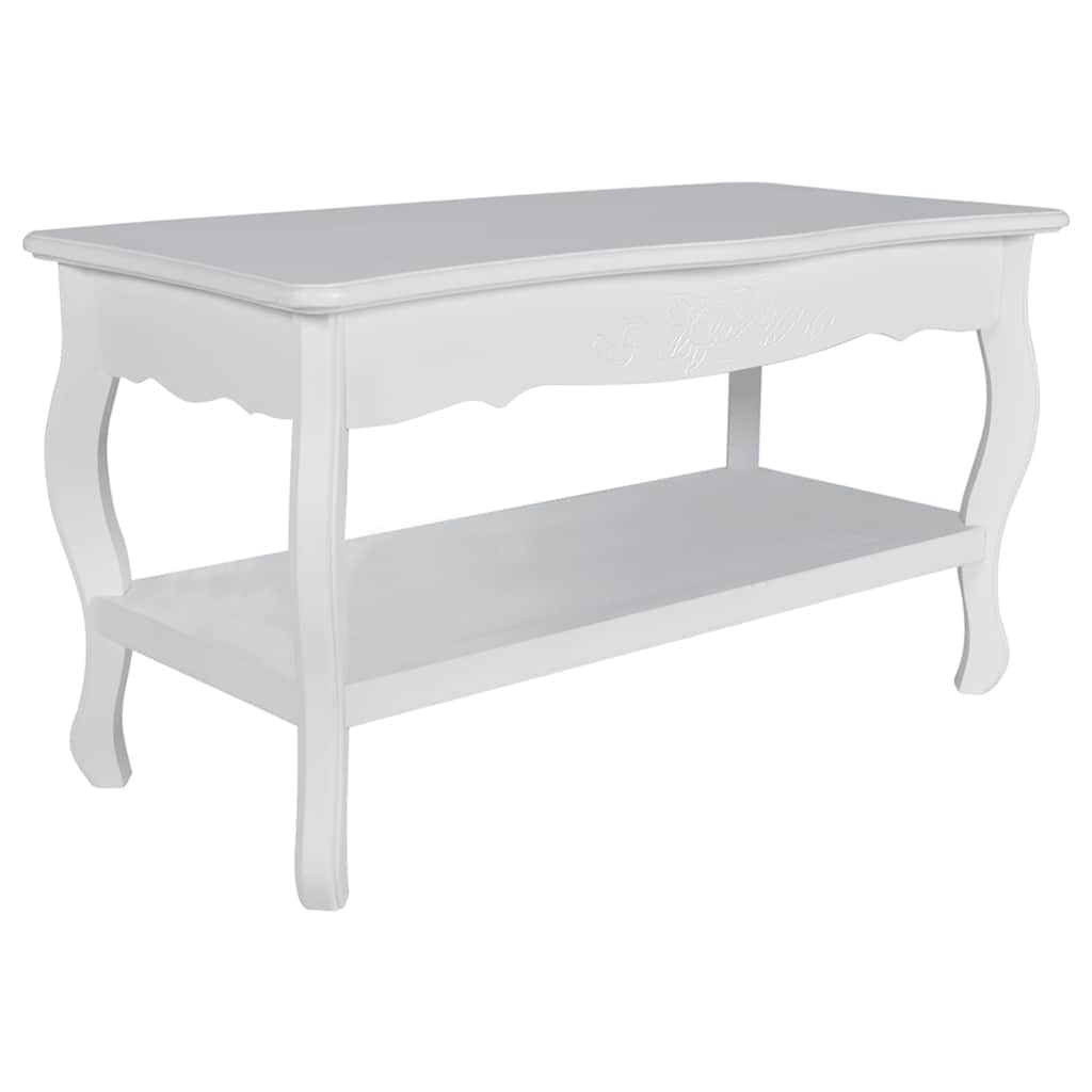 sofabord 2 niveauer MDF hvid