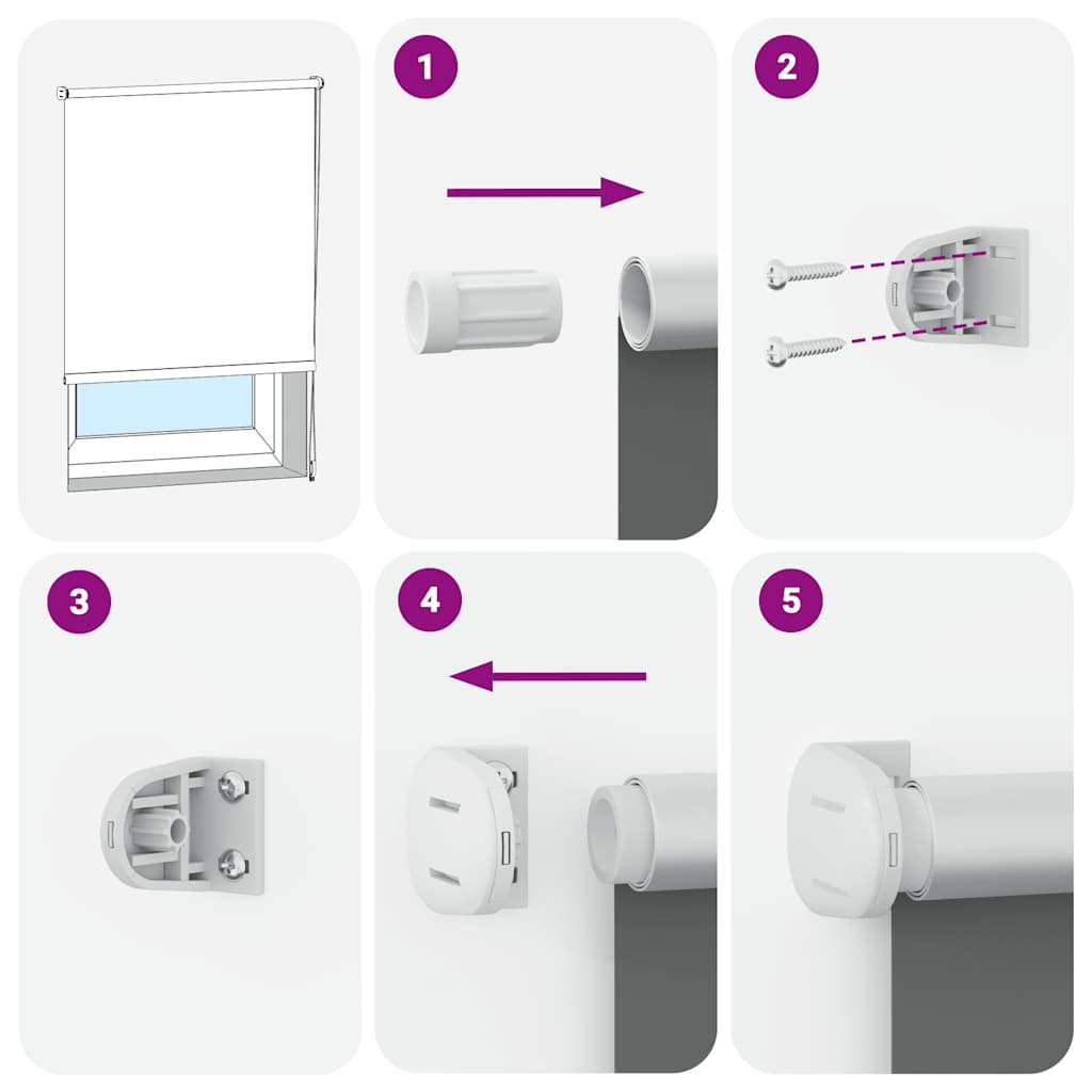 rullegardin mørklægning 84,4x230 cm stofbredde 80 cm grå
