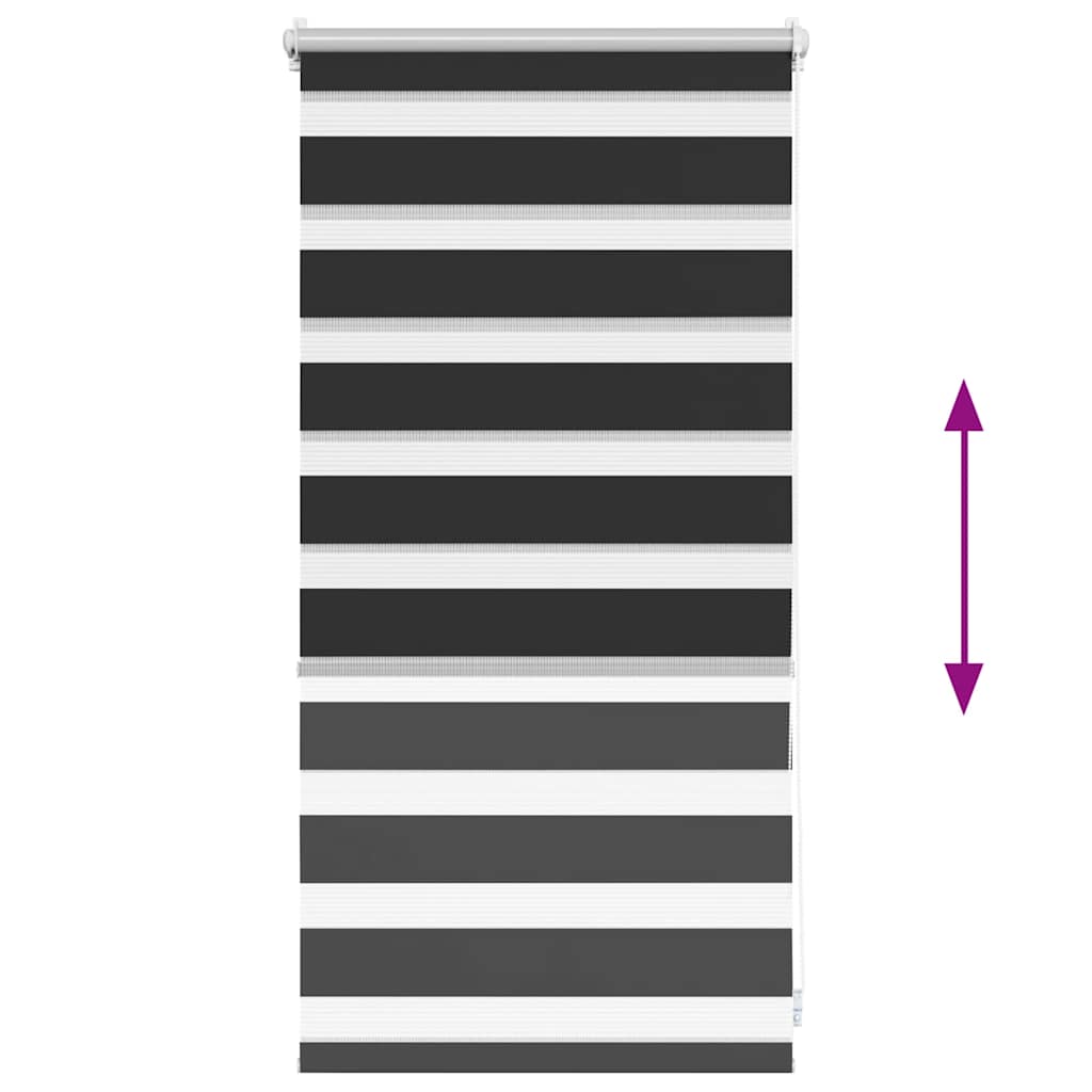 zebragardin 40,9x100 cm stofbredde 36,7 cm sort