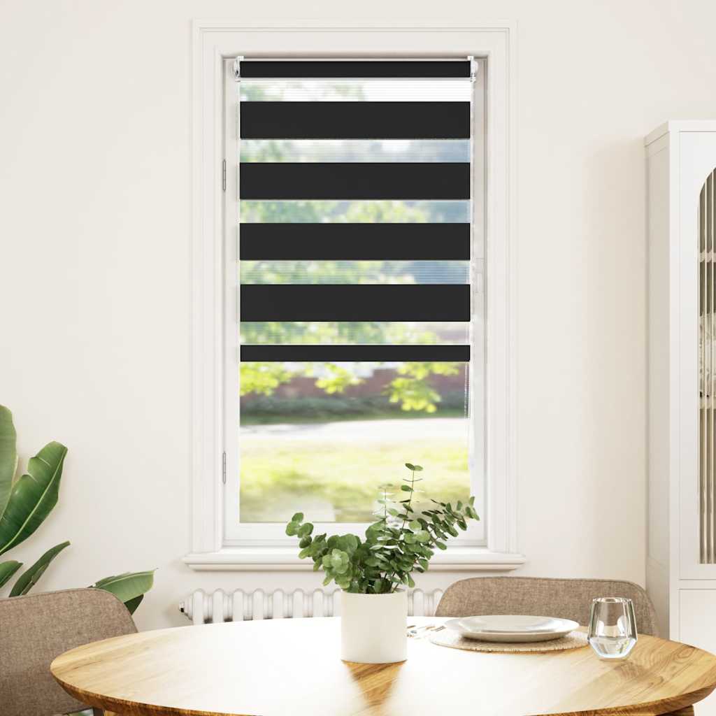 zebragardin 40,9x100 cm stofbredde 36,7 cm sort