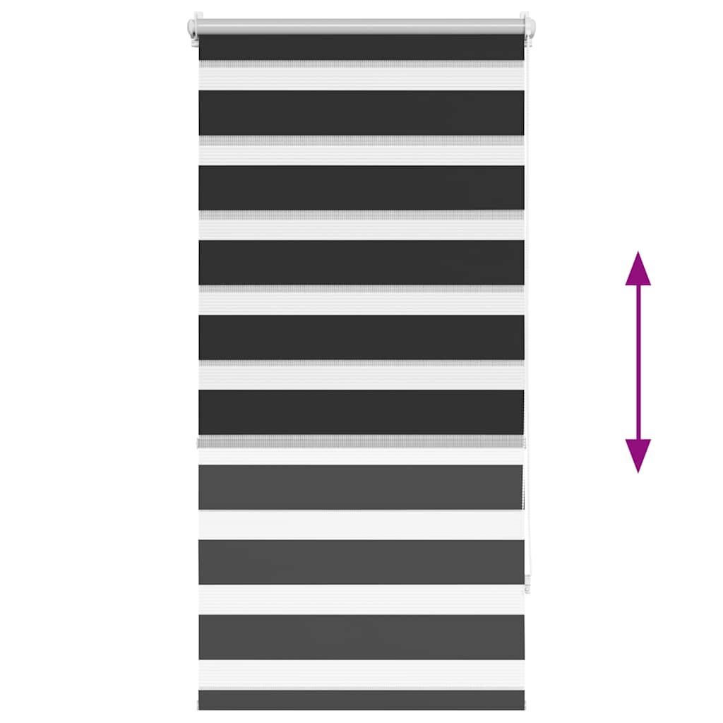 zebragardin 60,9x120 cm stofbredde 56,7 cm sort