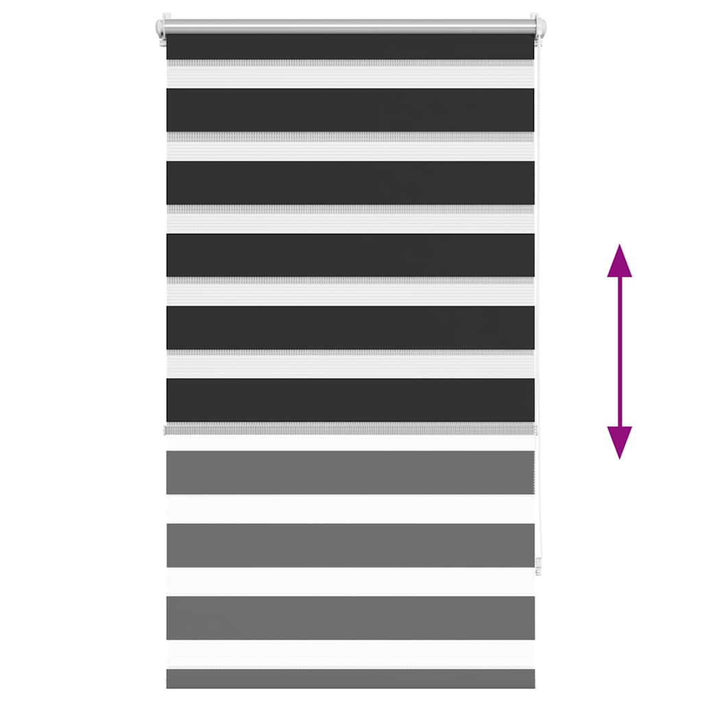 zebragardin 70,9x120 cm stofbredde 66,7 cm sort