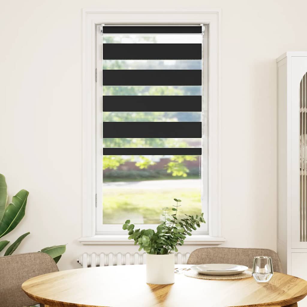 zebragardin 80,9x150 cm stofbredde 76,7 cm sort