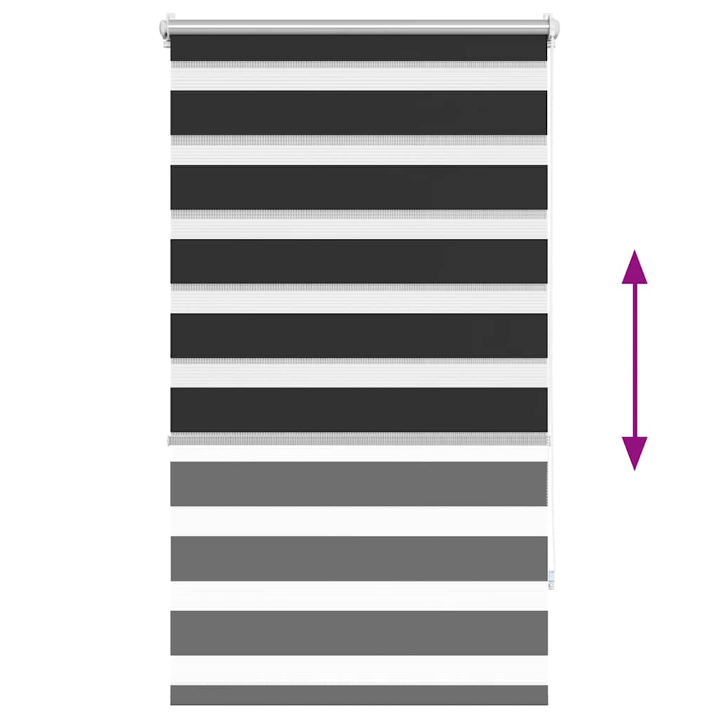 zebragardin 90,9x150 cm stofbredde 86,7 cm sort