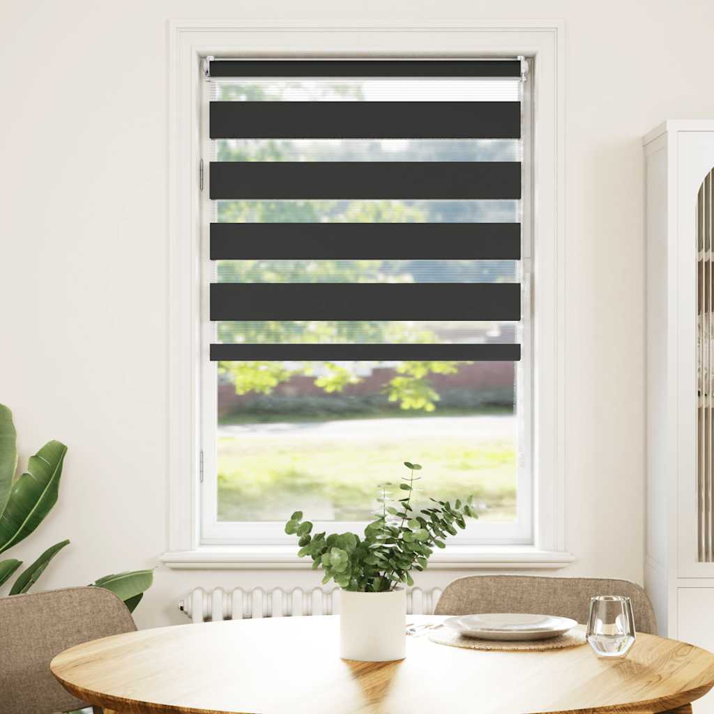 zebragardin 90,9x150 cm stofbredde 86,7 cm sort