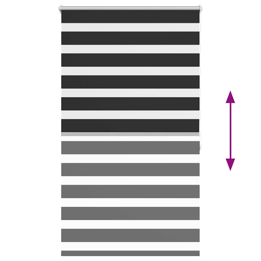 zebragardin 100,9x175 cm stofbredde 96,7 cm sort