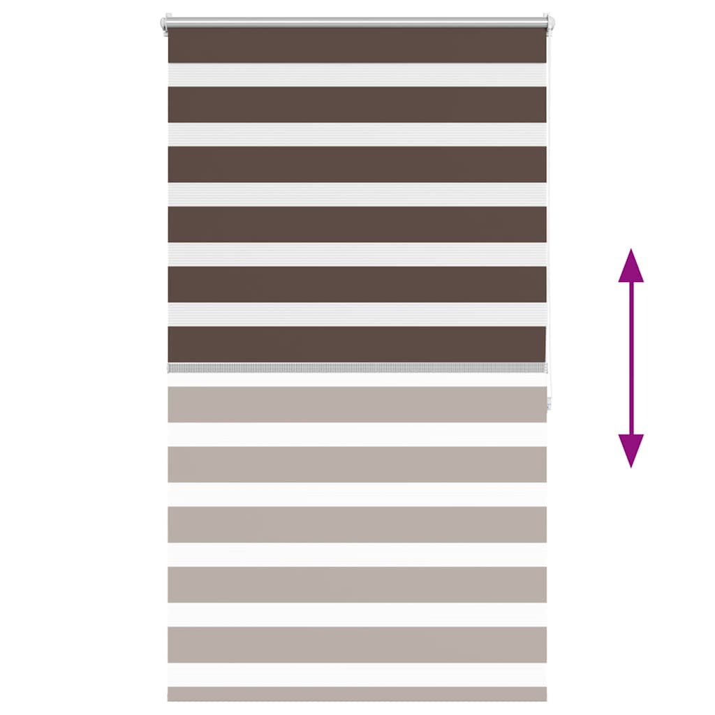 zebragardin 100,9x175 cm stofbredde 96,7 cm kaffegrøn