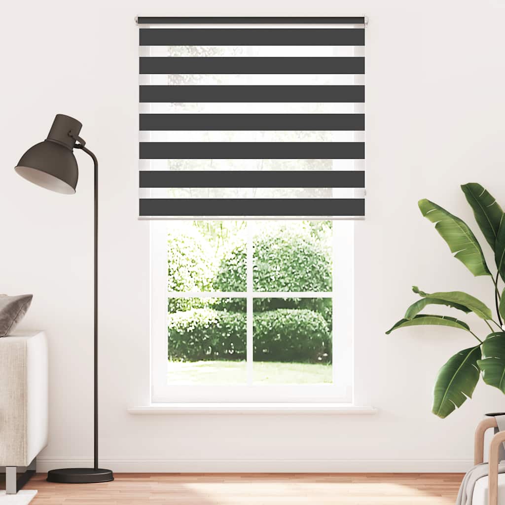 zebragardin 120,9x230 cm stofbredde 116,7 cm sort