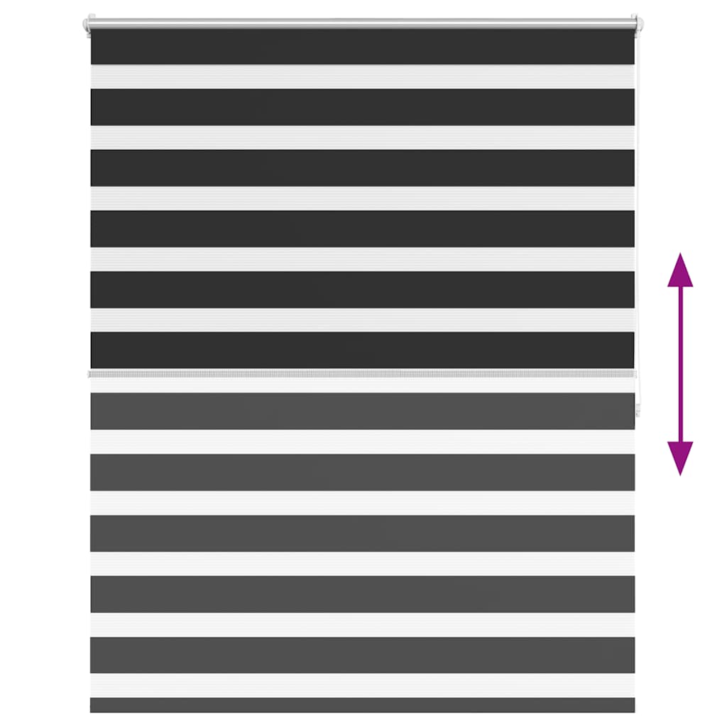 zebragardin 140,9x175 cm stofbredde 136,7 cm sort