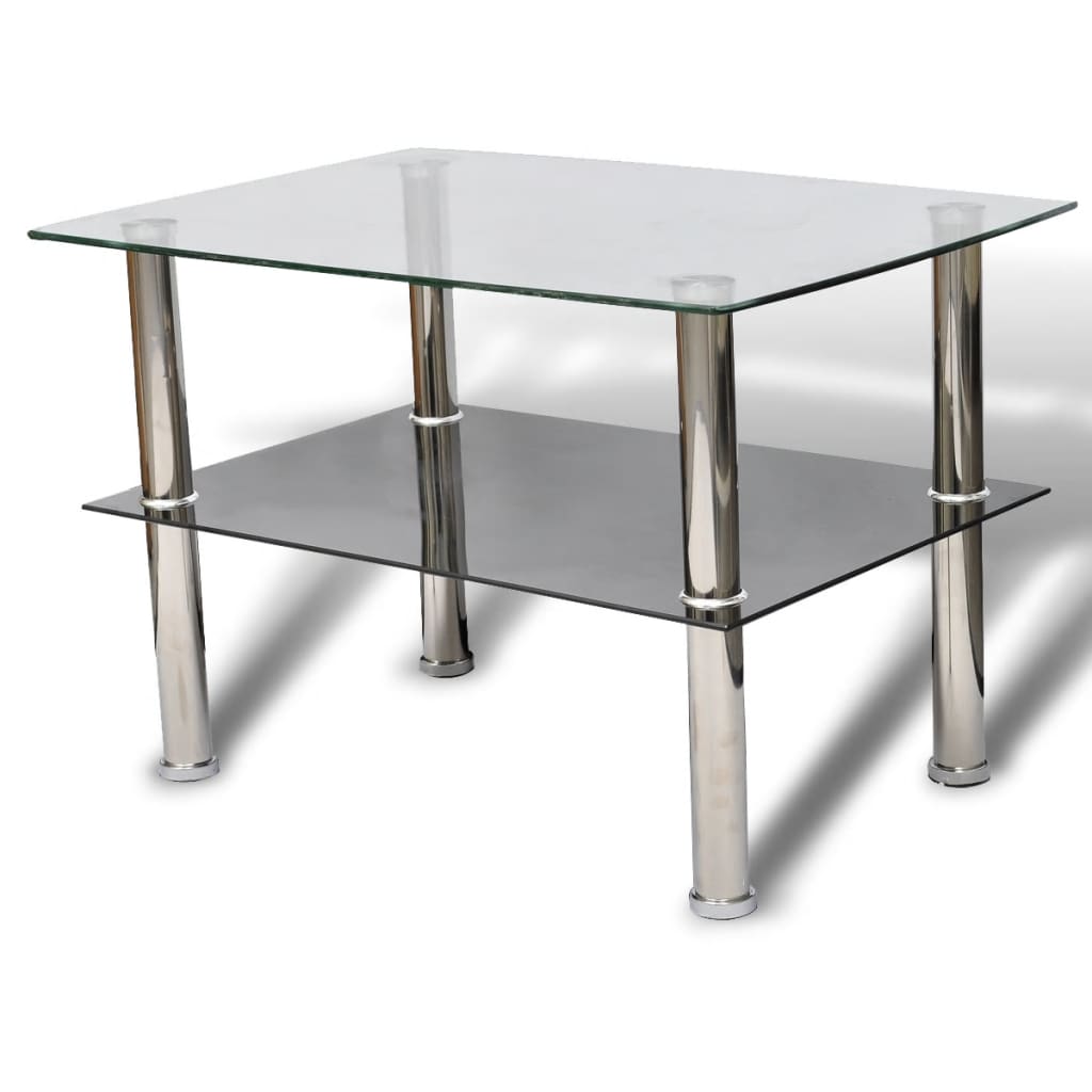 sofabord 2 niveauer glas