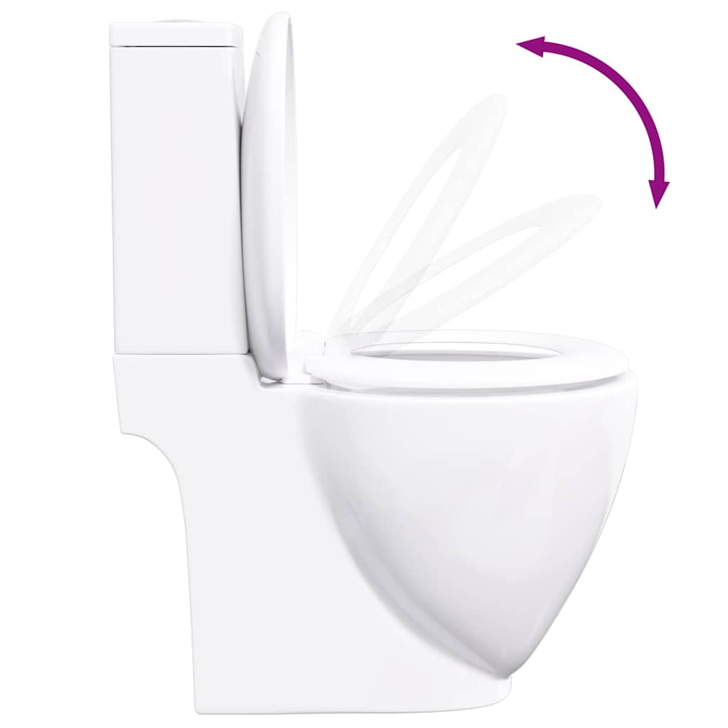 keramisk toilet med afløb bagpå hvid