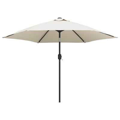 parasol 3 m stålstang sandhvid