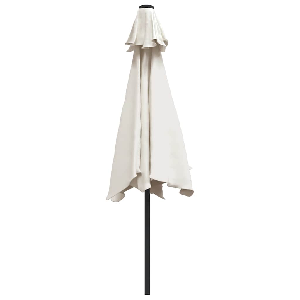 parasol 3 m stålstang sandhvid