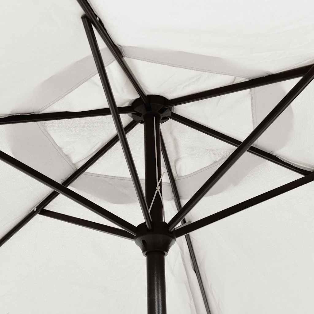 parasol 3 m stålstang sandhvid