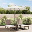 parasol 3 m stålstang sandhvid
