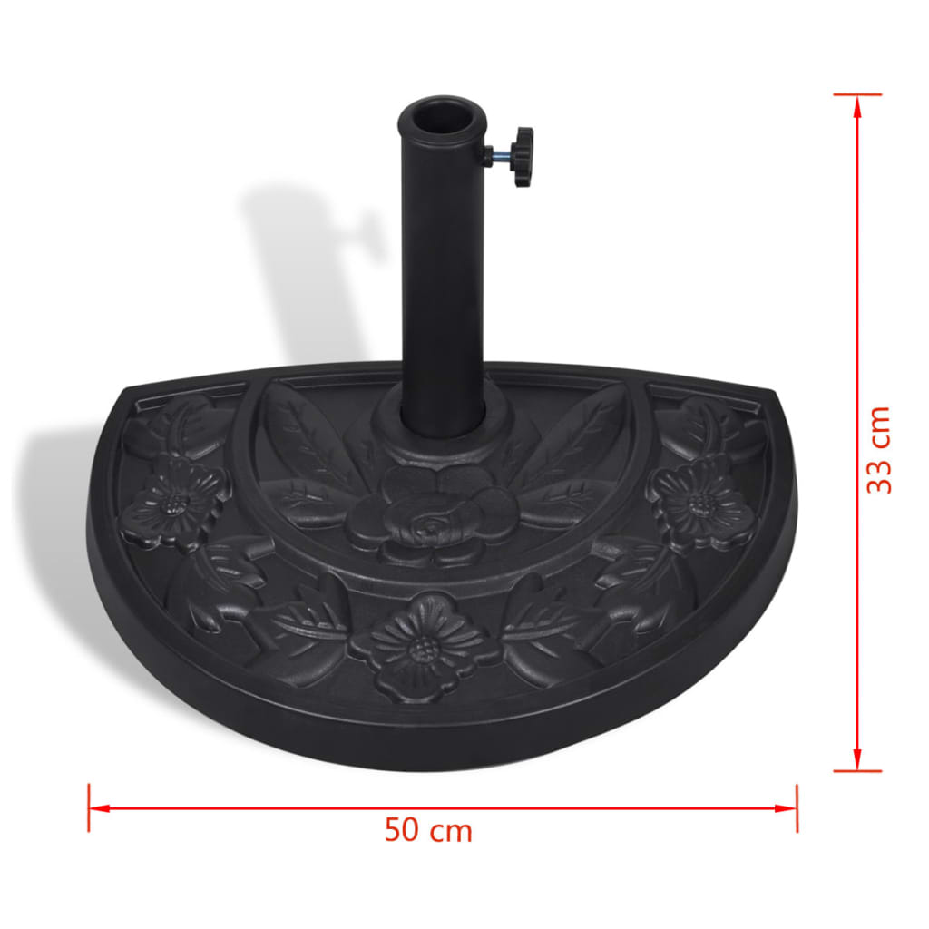 halvrund parasolfod resin