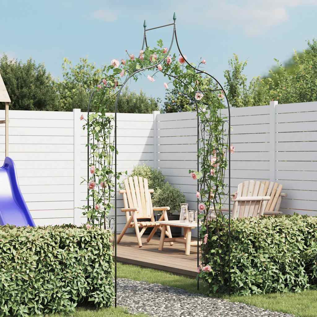 havebue med spydspidsdesign mørkegrøn